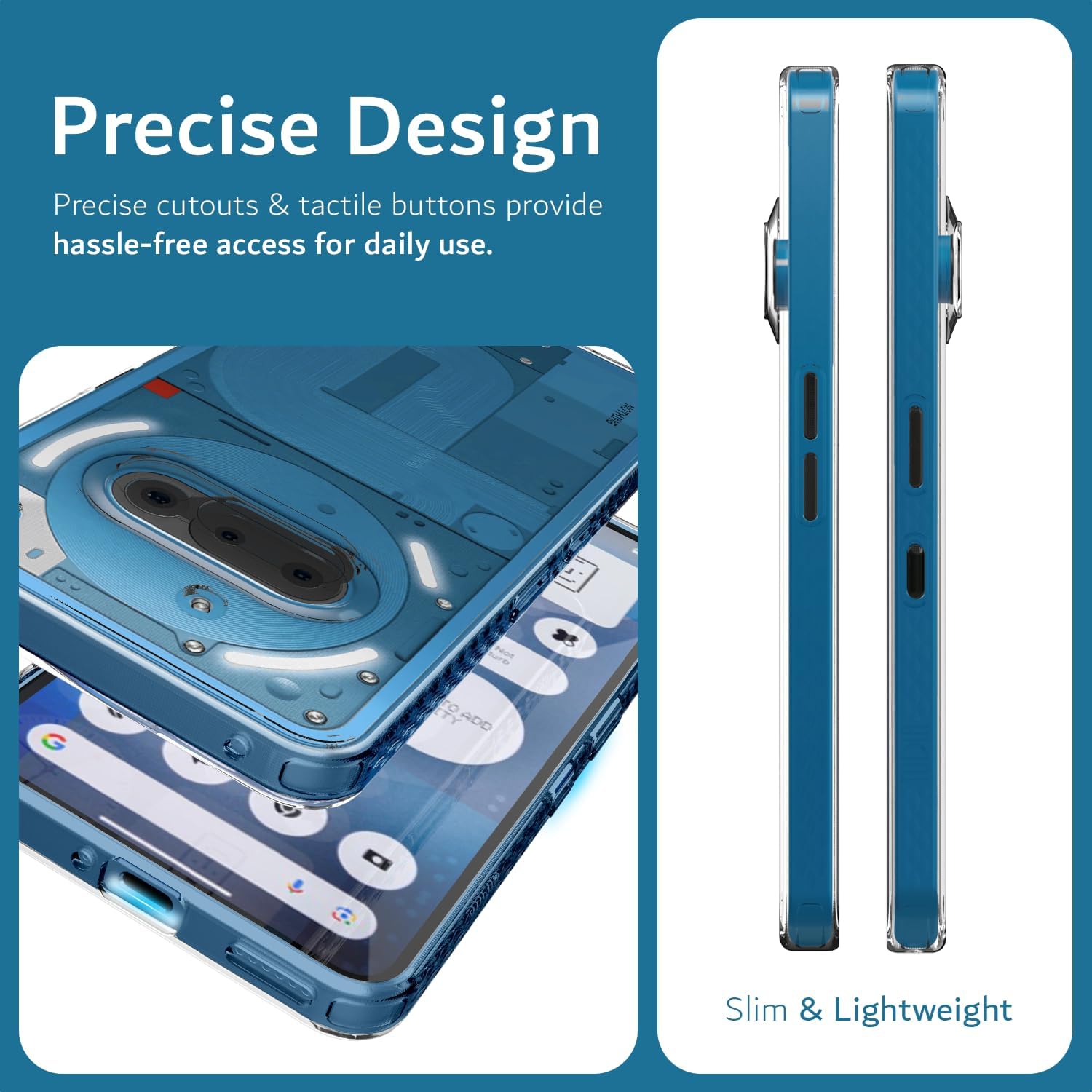 Étui anti-jaunissement LUCION Nothing Phone 3a de TUDIA - Transparent