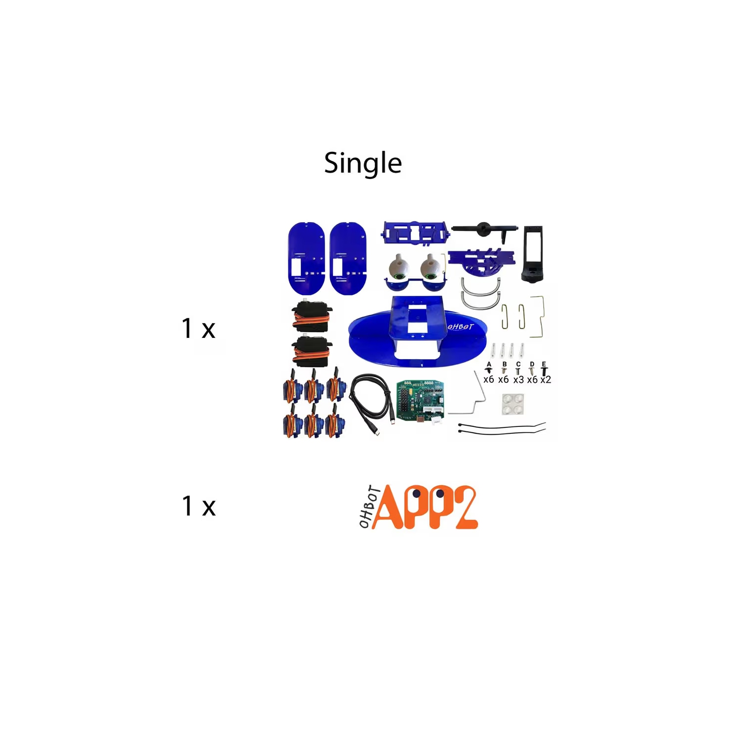 Robot social programmable 2,2 d'Ohbot - Trousse de programmation éducative STIM à faire soi-même pour enfants de 7 ans et plus - Construire et