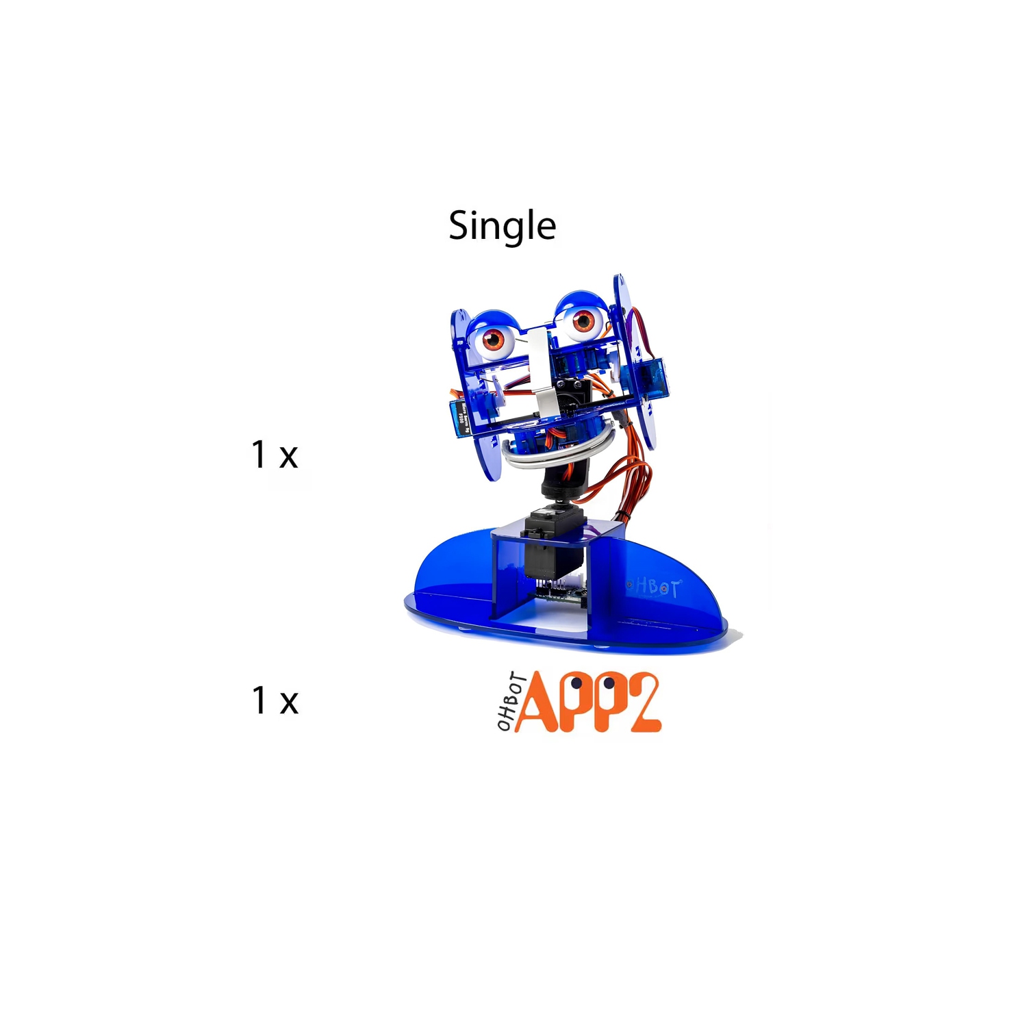 Ohbot 2.2 Programmable Social Robot Kit - Assembled DIY Coding Robot with AI Support - STEM Educational Robotics for Kids Ages 7+