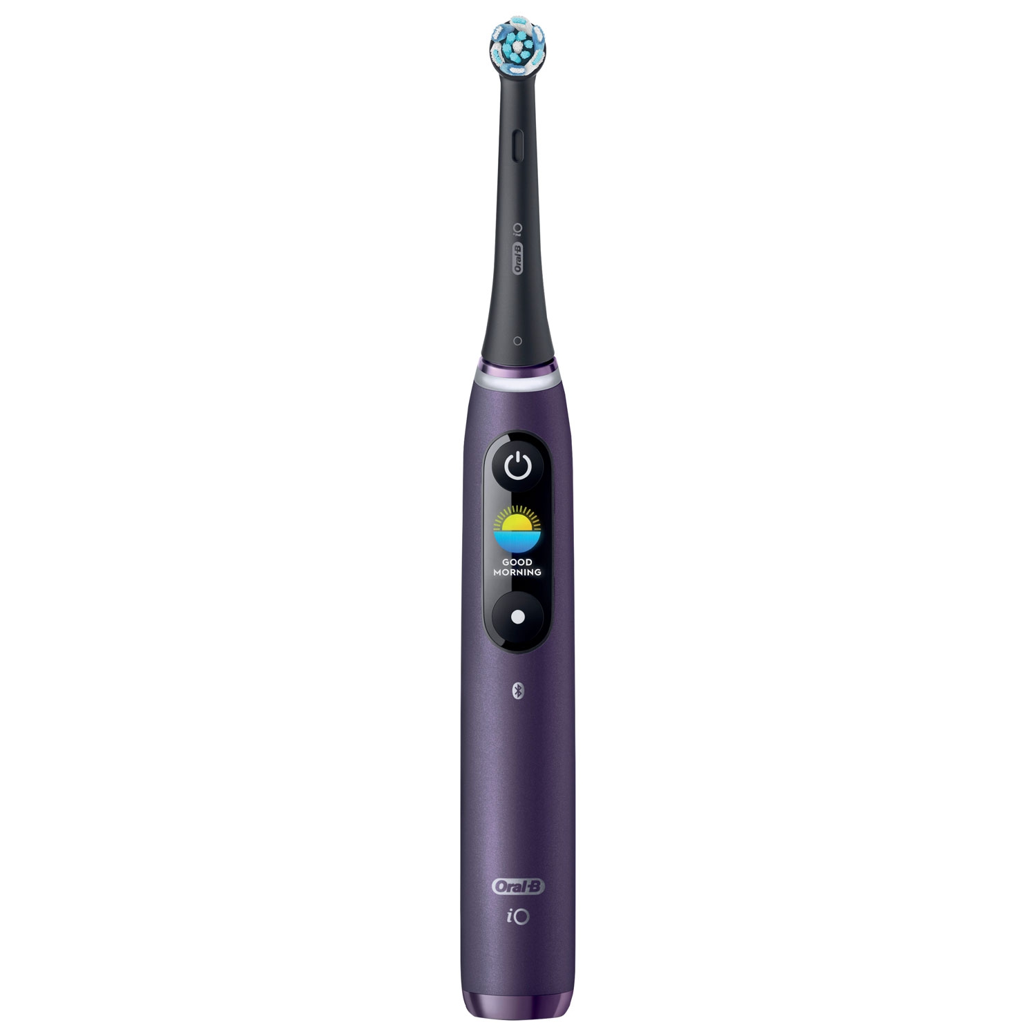 Brosse à dents électrique iO Series 8 d'Oral-B avec 2 têtes de brosse de rechange, amétrine violette