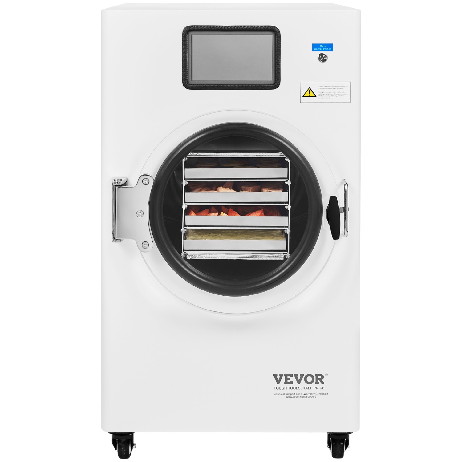 VEVOR Vacuum Freeze Dryer Machine, 8.8-13.2 LBS/Batch Food Freeze Drying Machine with 4-Layer Trays, Vacuum Pump, Adjustable Timer and Temperature