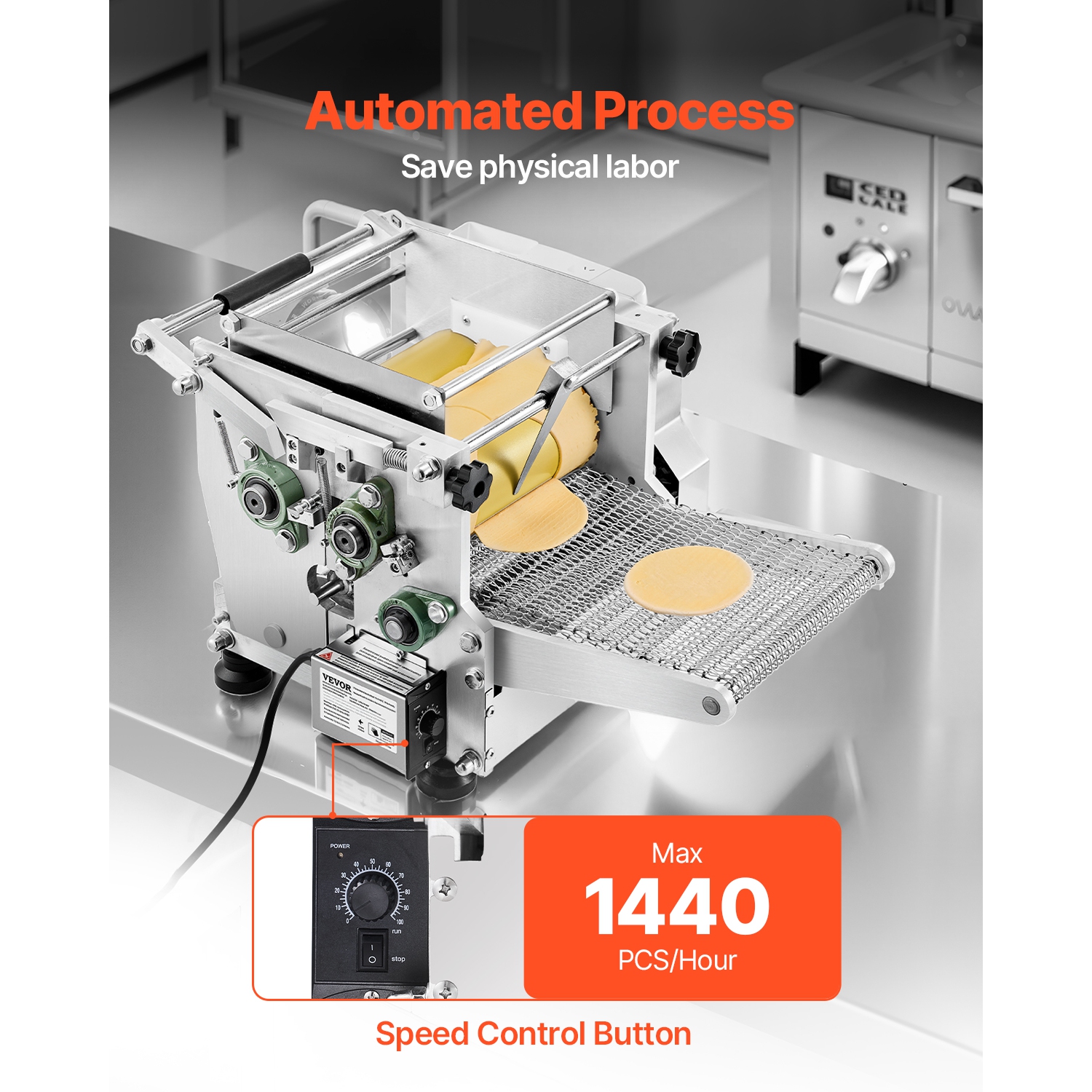 VEVOR Electric Tortilla Maker, Automatic Corn Tortilla Making Machine with Non-Stick Coating and Two Molds(4 in+6 in), Electric Chapatti Machine