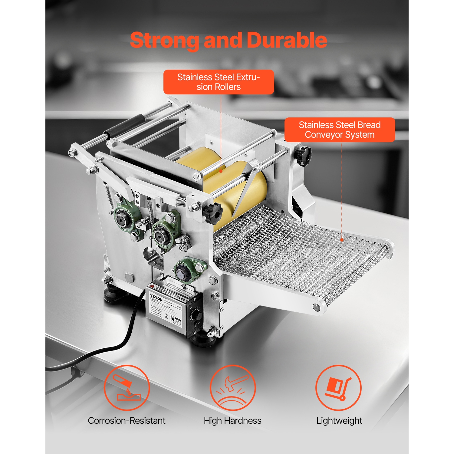 VEVOR Electric Tortilla Maker, Automatic Corn Tortilla Making Machine with Non-Stick Coating and Two Molds(4 in+6 in), Electric Chapatti Machine