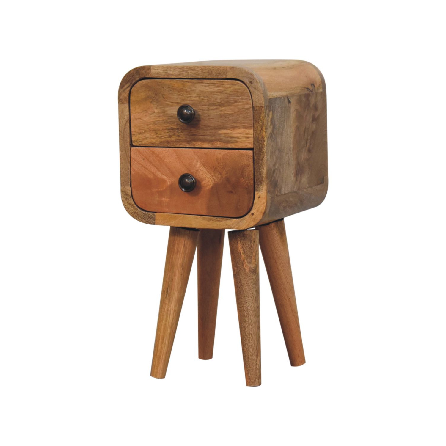 Meuble de chevet en bois massif Extra Mini incurvé chêne d'Artisan Furniture