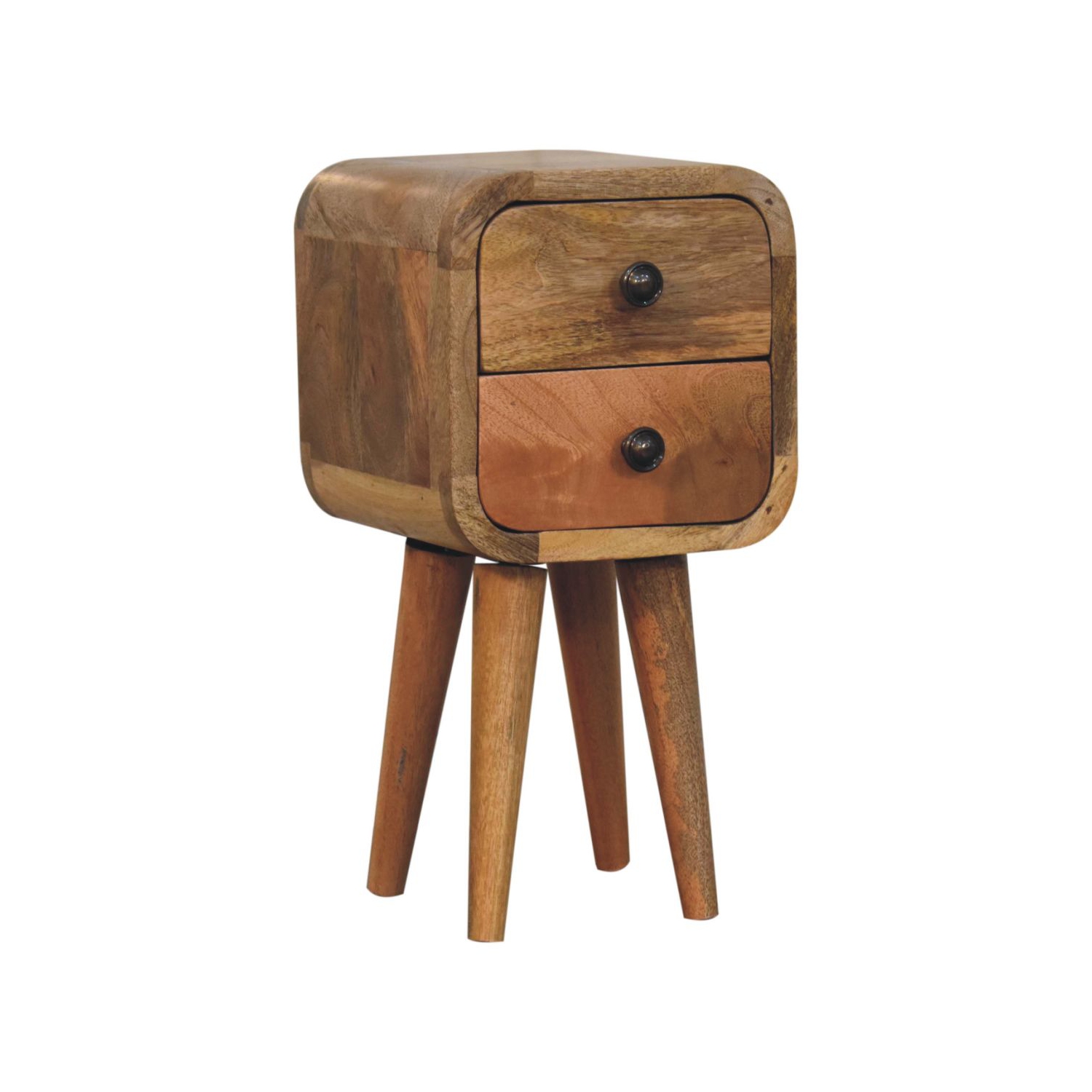 Meuble de chevet en bois massif Extra Mini incurvé chêne d'Artisan Furniture