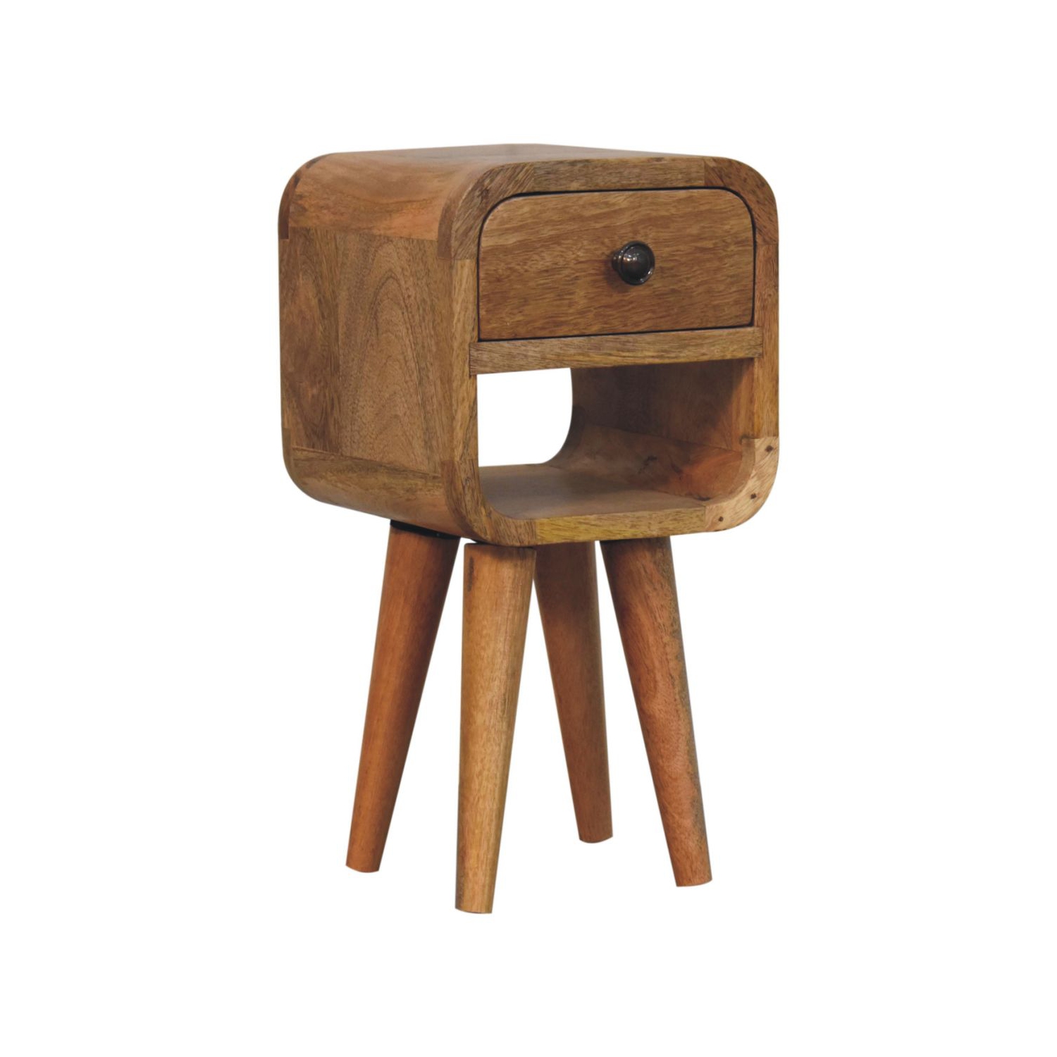 Meuble de chevet en bois massif avec cadre courbé extra mini chêne d'Artisan Furniture