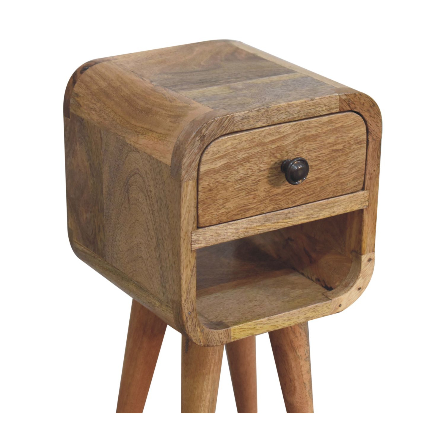 Meuble de chevet en bois massif avec cadre courbé extra mini chêne d'Artisan Furniture