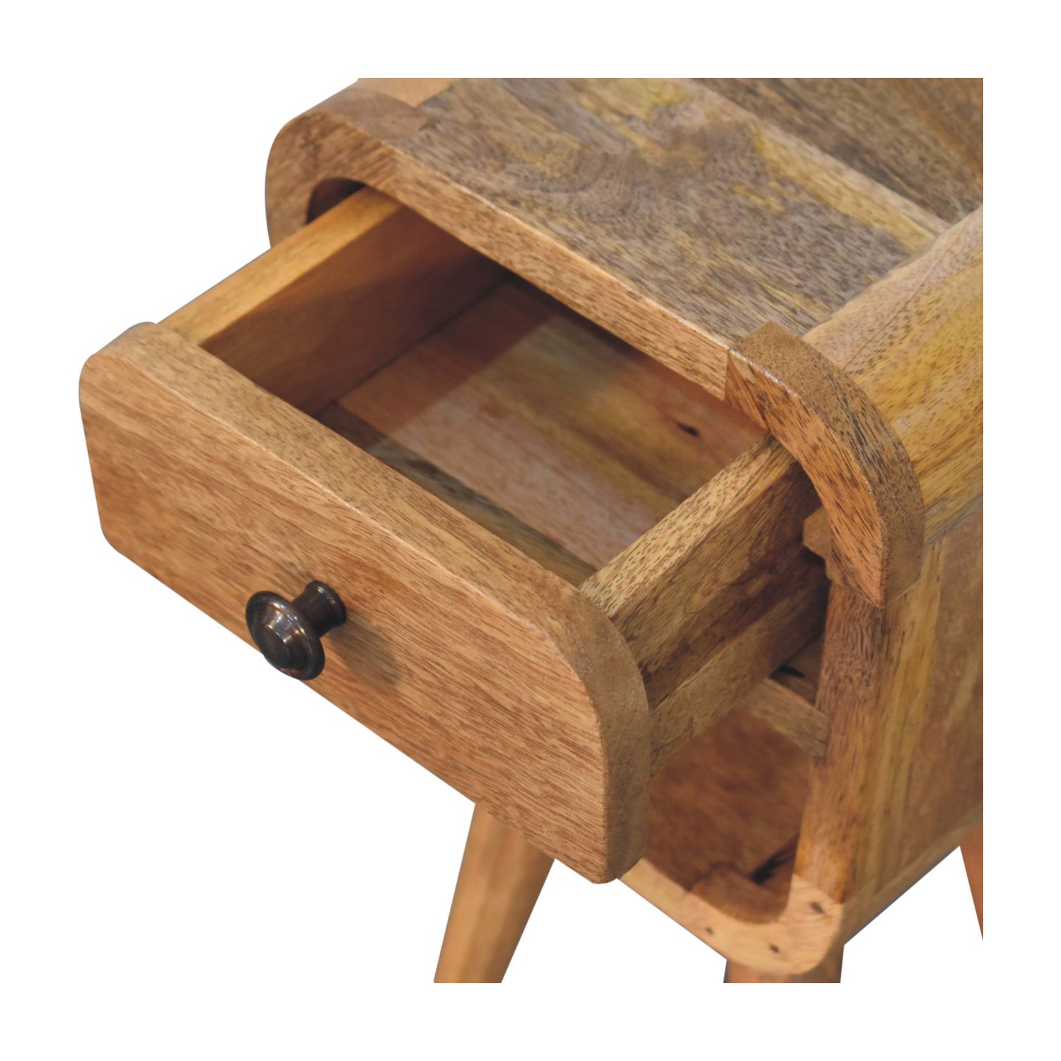 Meuble de chevet en bois massif avec cadre courbé extra mini chêne d'Artisan Furniture