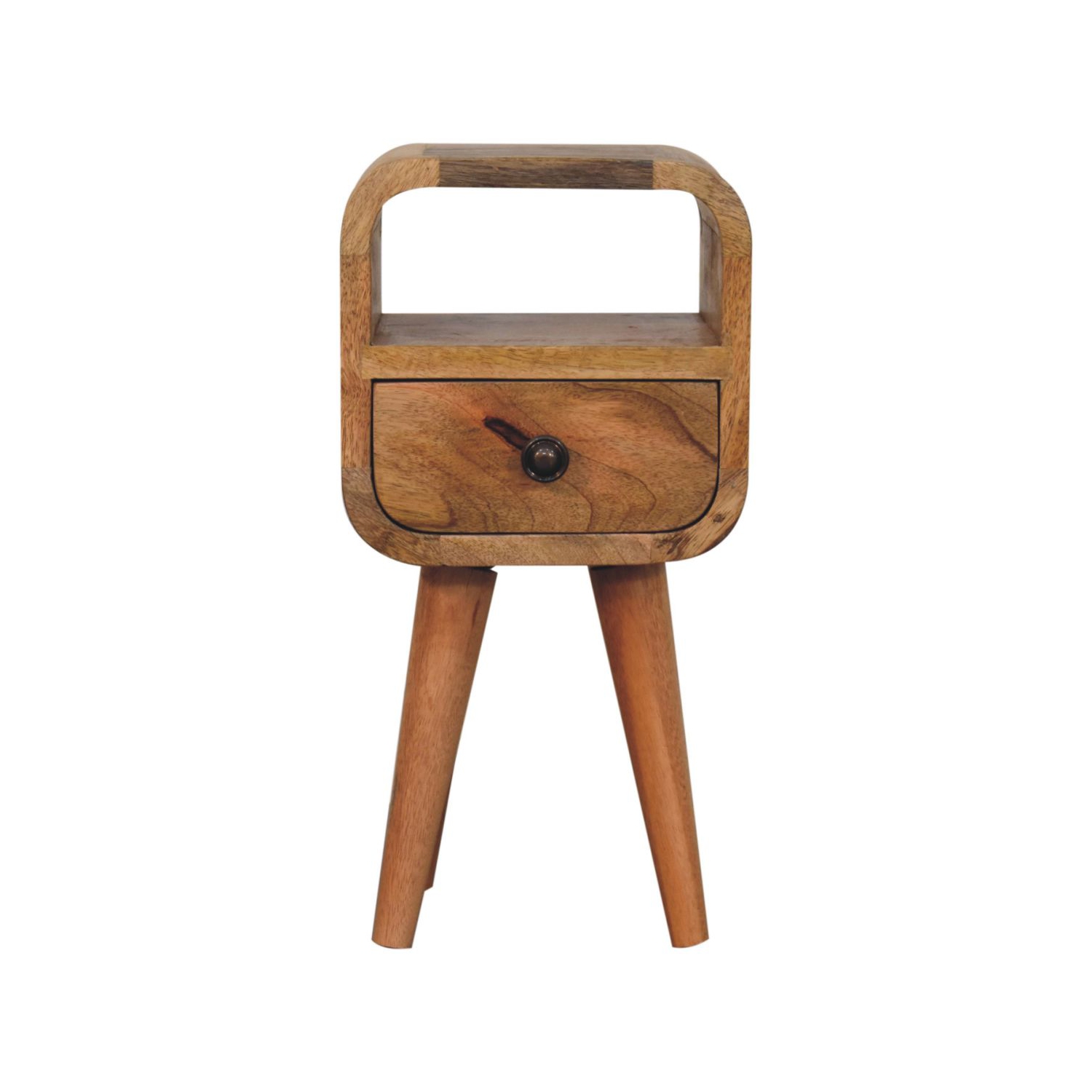 Meuble de chevet en bois massif à fentes ouvertes très petit chêne d'Artisan Furniture