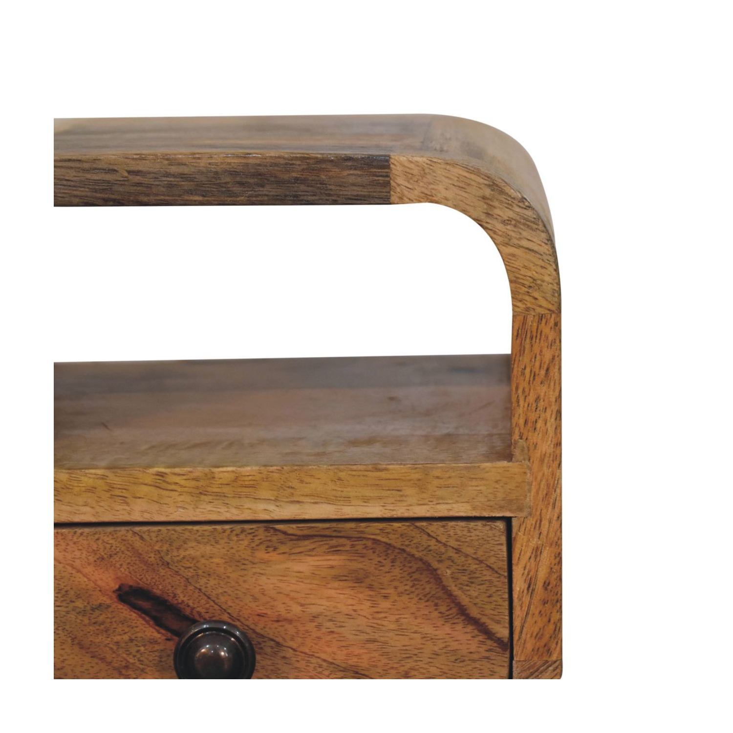 Meuble de chevet en bois massif à fentes ouvertes très petit chêne d'Artisan Furniture