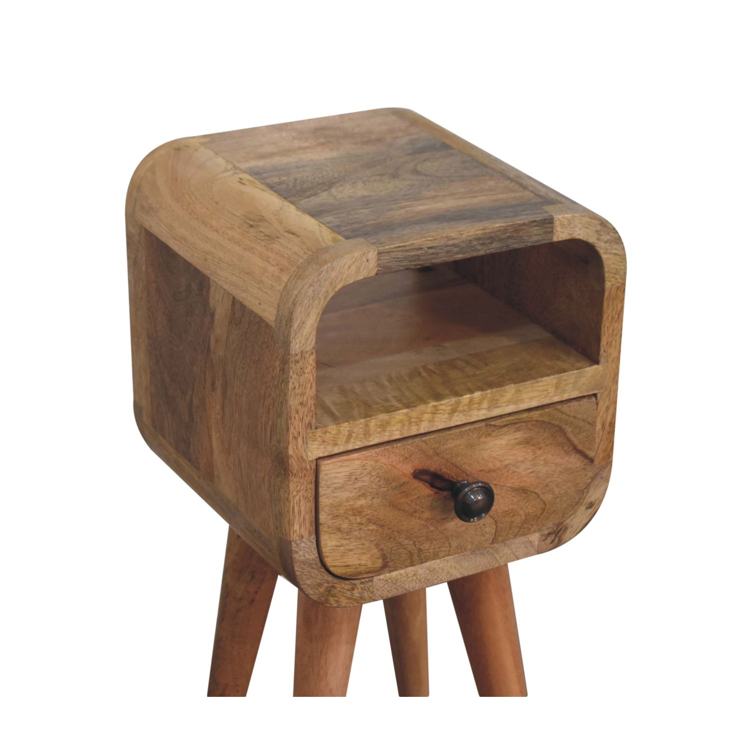 Meuble de chevet en bois massif à fentes ouvertes très petit chêne d'Artisan Furniture