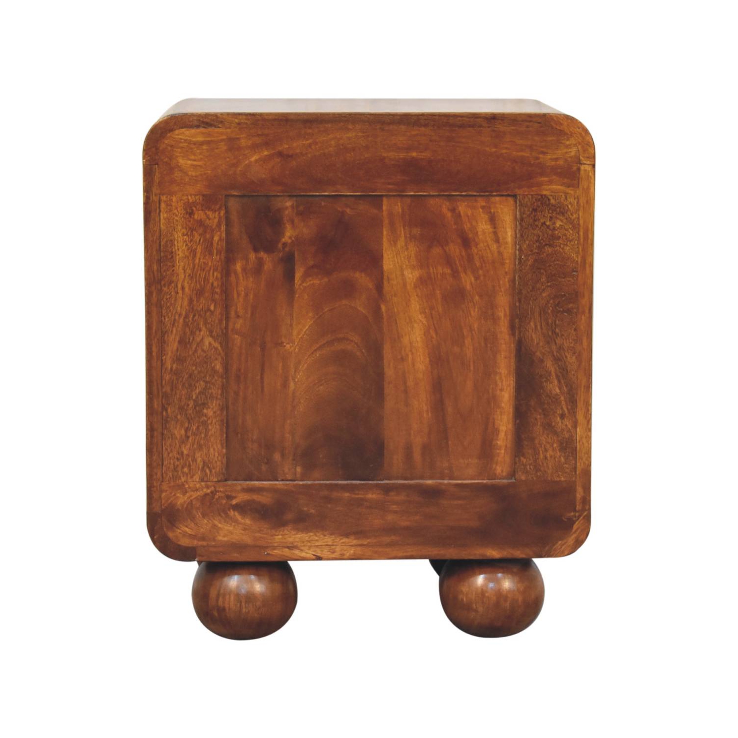 Artisan Furniture – Côté de lit tissé ouvert en bois massif marron