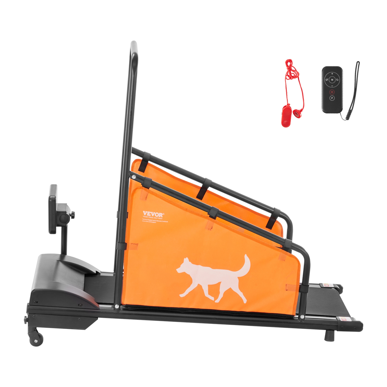 VEVOR 200 lbs Weight Capacity Dog Treadmill for Medium Dogs, Electric Dog Running Machine with 3 Adjustable Ramps, Indoor Pet Treadmill with LCD