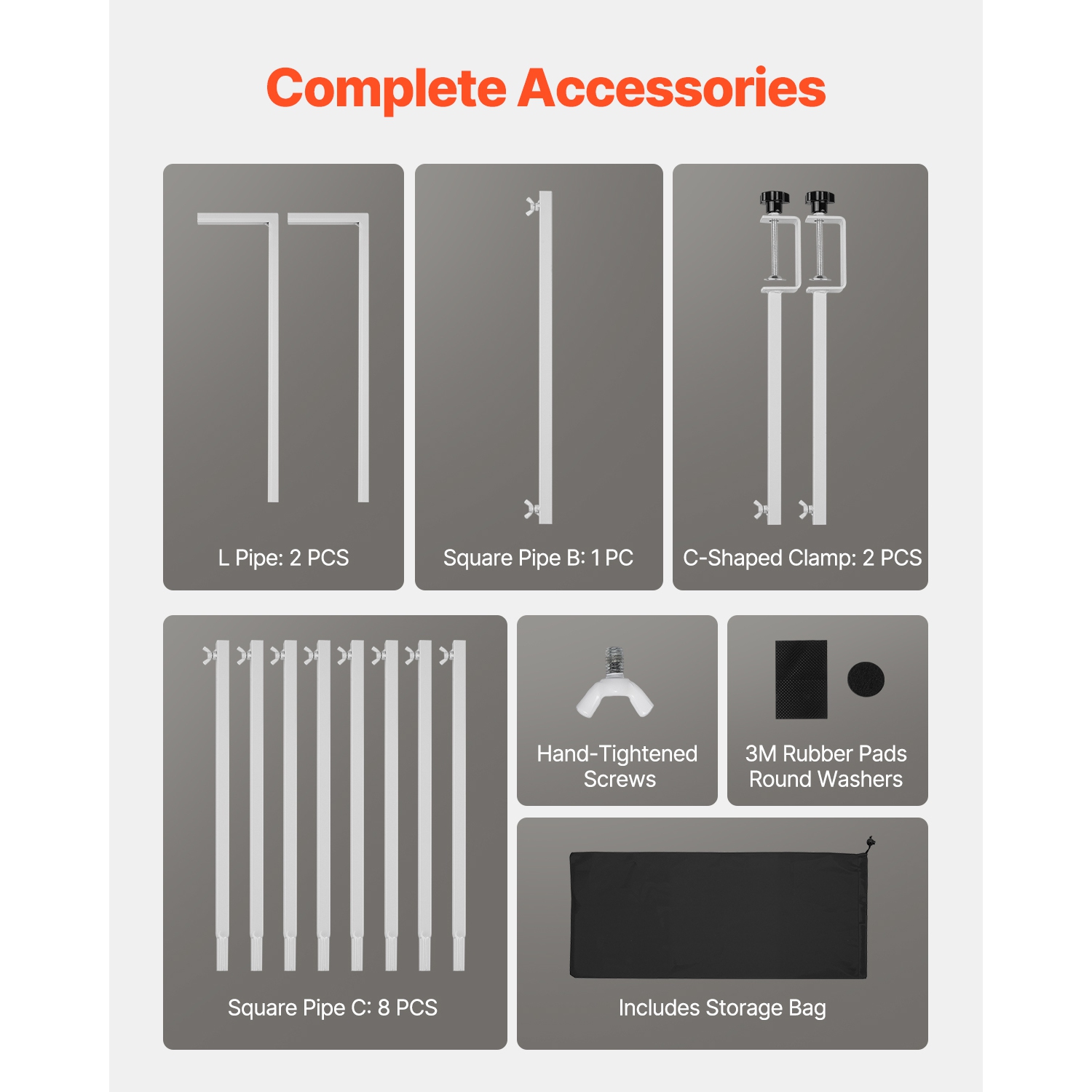 VEVOR 13"-42'' Tall Over The Table Rod Stand with Clamps, 28"-98" Length Adjustable, Metal Table Arch Stand, Tabletop Balloon Arch Frame for Wedding