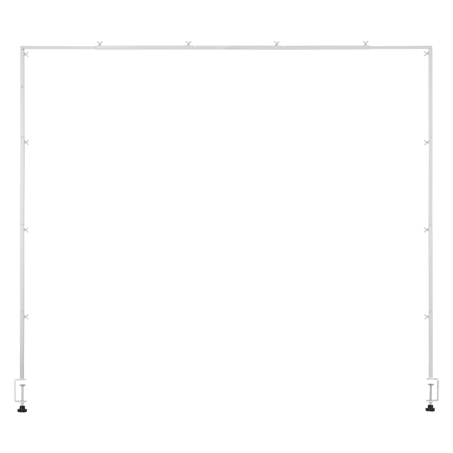 VEVOR 13"-42'' Tall Over The Table Rod Stand with Clamps, 28"-98" Length Adjustable, Metal Table Arch Stand, Tabletop Balloon Arch Frame for Wedding