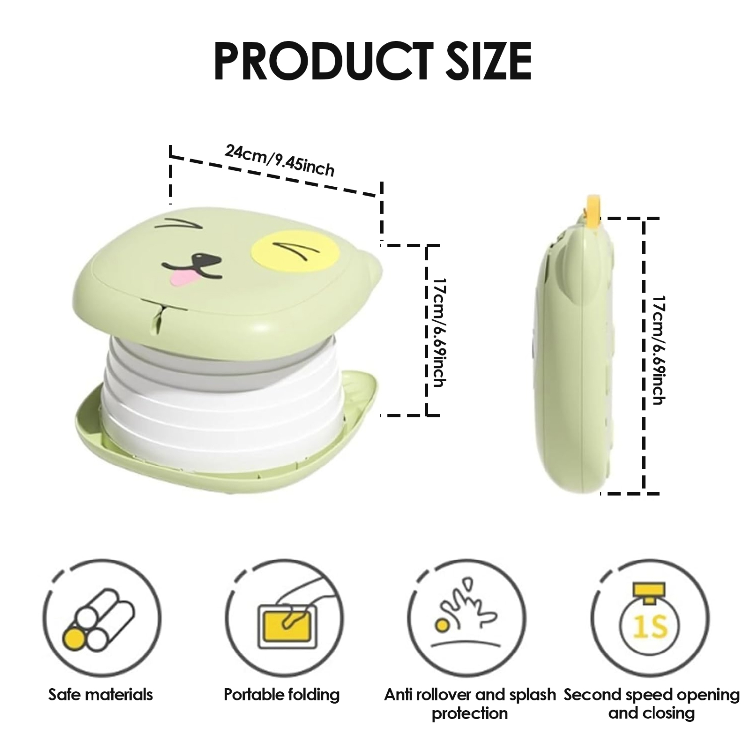 Portable Folding Children's Toilet, Outdoor Camping Emergency Potty Urinal for Travel Use