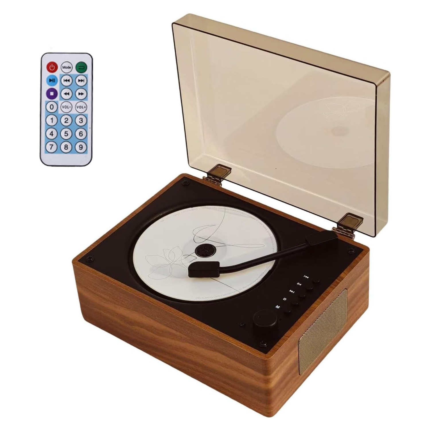 Portable Rechargeable CD Players for Home,Bluetooth Music Speaker,Retro CD Player with Remote Control,Support AUX/USB Music Player for Home Decor