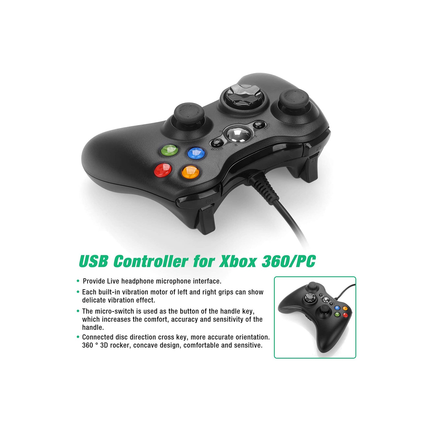 Manette Android tout-en-un manette de jeu avec fil XBOX360 console de jeu ordinateur ordinateur manette de jeu manette de Xbox 360 manette de