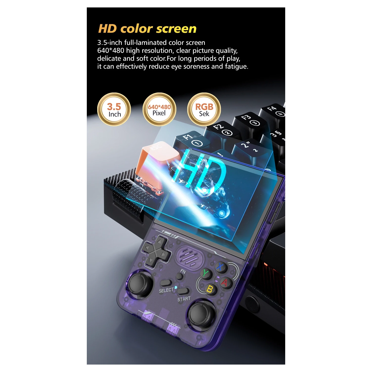 New R36XX Retro Game Console 3.5 Inch Screen WiFi Function Linux System R36XX Open Source Handheld Game Console Portable Nostalgic Game Console -