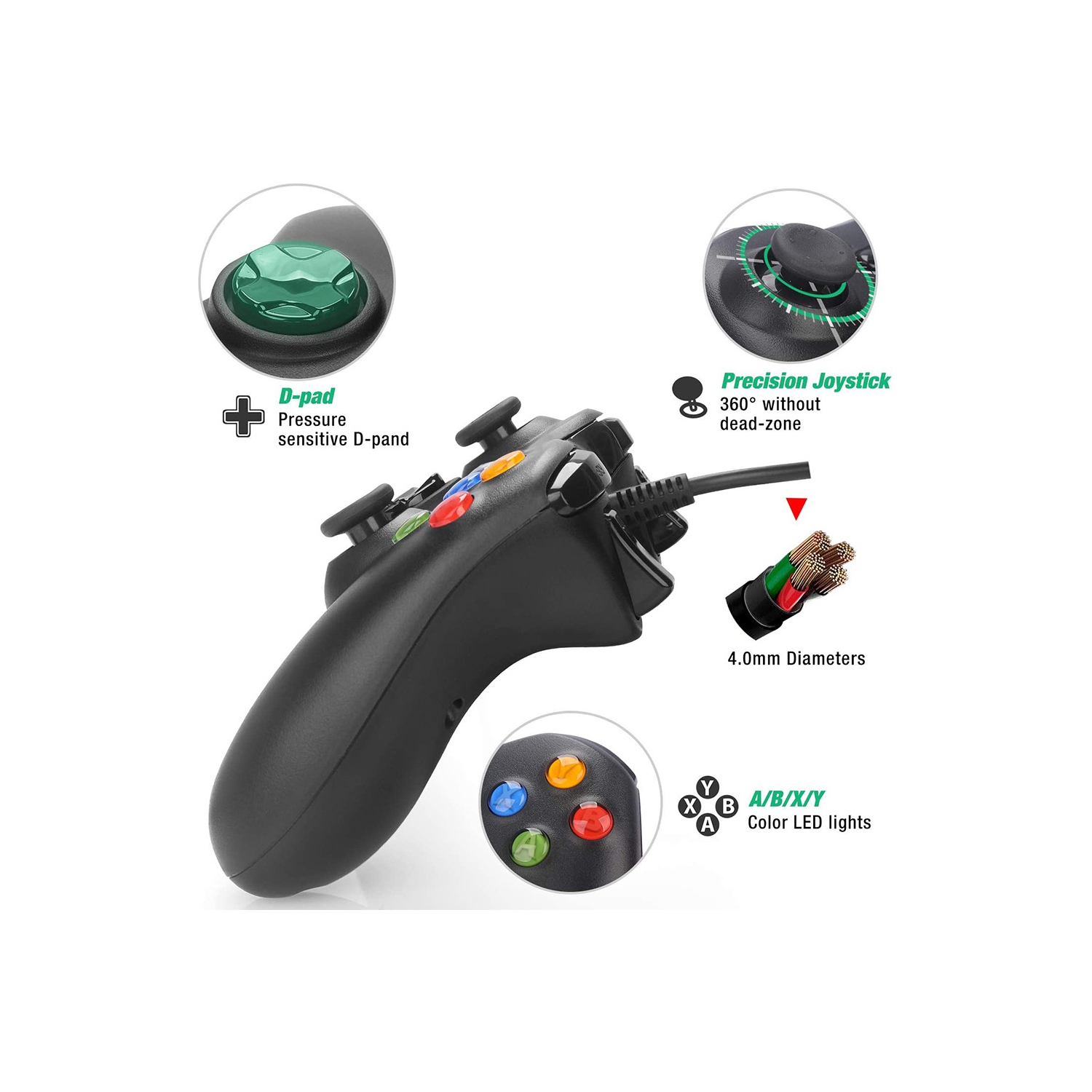 All-in-one Android controller XBOX360 wired game controller console PC computer game controller Microsoft Xbox 360 controller wired joystick - 360