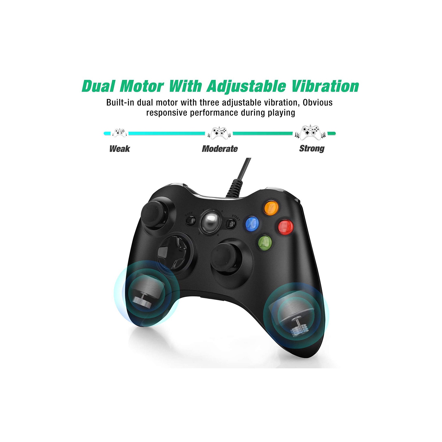 Manette Android tout-en-un; Manette de jeu avec fil XBOX360; Ordinateur; Manette de jeu; Manette avec fil pour Xbox 360 de Microsoft; Manette avec