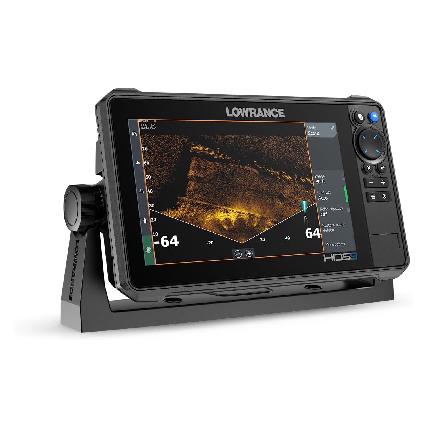 Échosondeur/traceur de tableau de 9&nbsp;po HDS PRO de Lowrance avec transducteur 3-en-1 HD ActiveImaging avec intégration pour téléphone intelligent