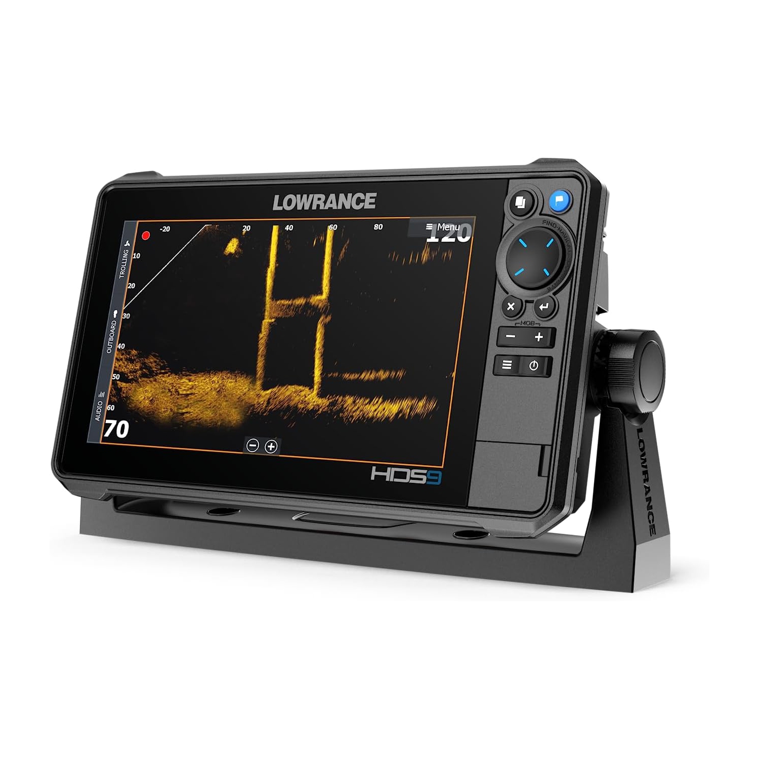 Échosondeur/traceur de tableau de 9&nbsp;po HDS PRO de Lowrance avec transducteur 3-en-1 HD ActiveImaging avec intégration pour téléphone intelligent
