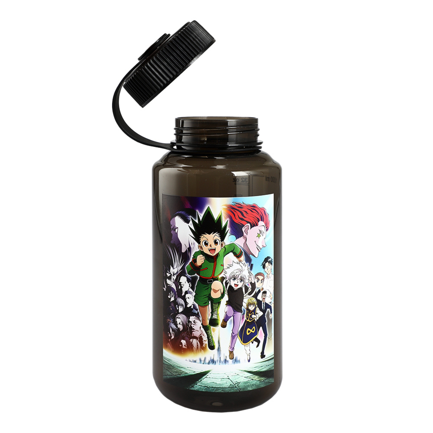 Bouteille d'eau noire en forme de personnage Hunter X.