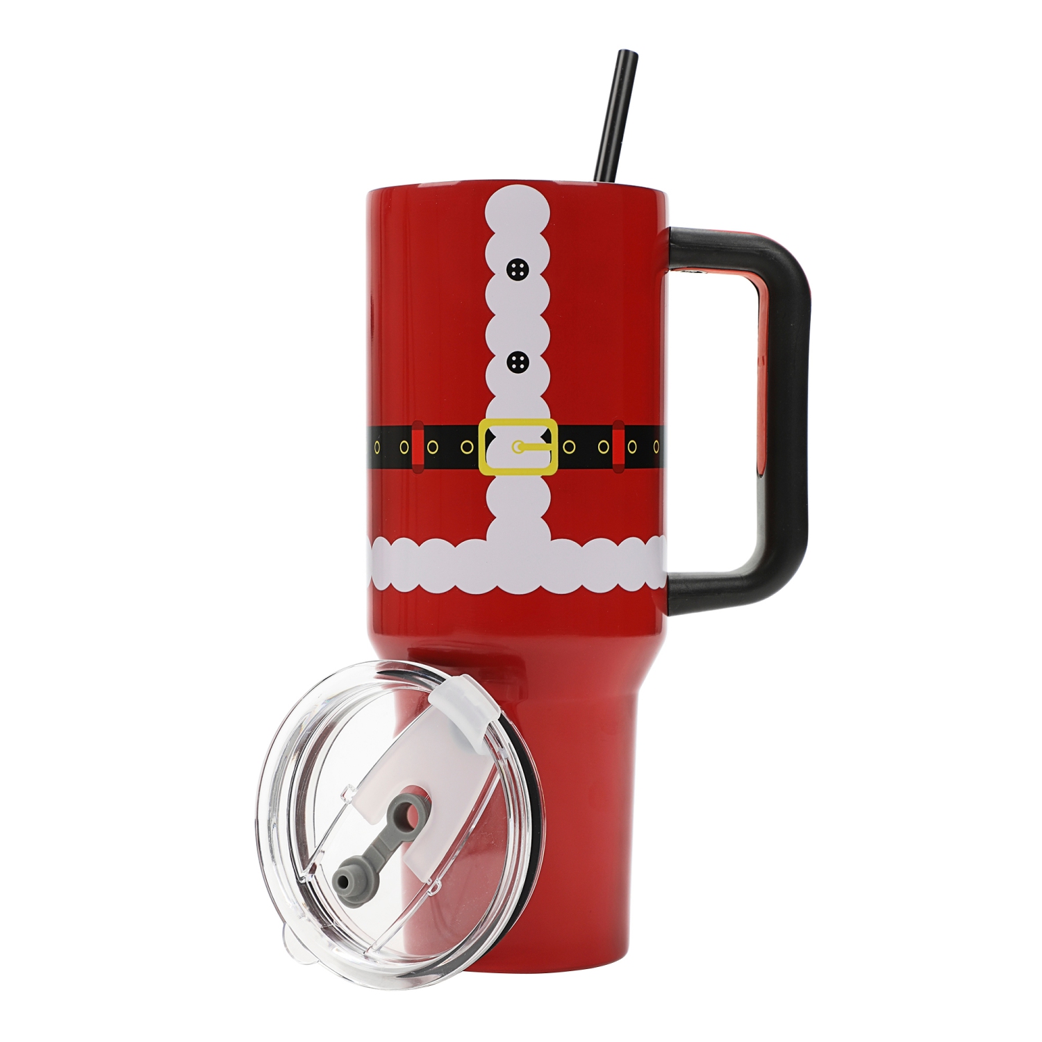 40 oz Stainless Steel Tumbler with Handle and Straw