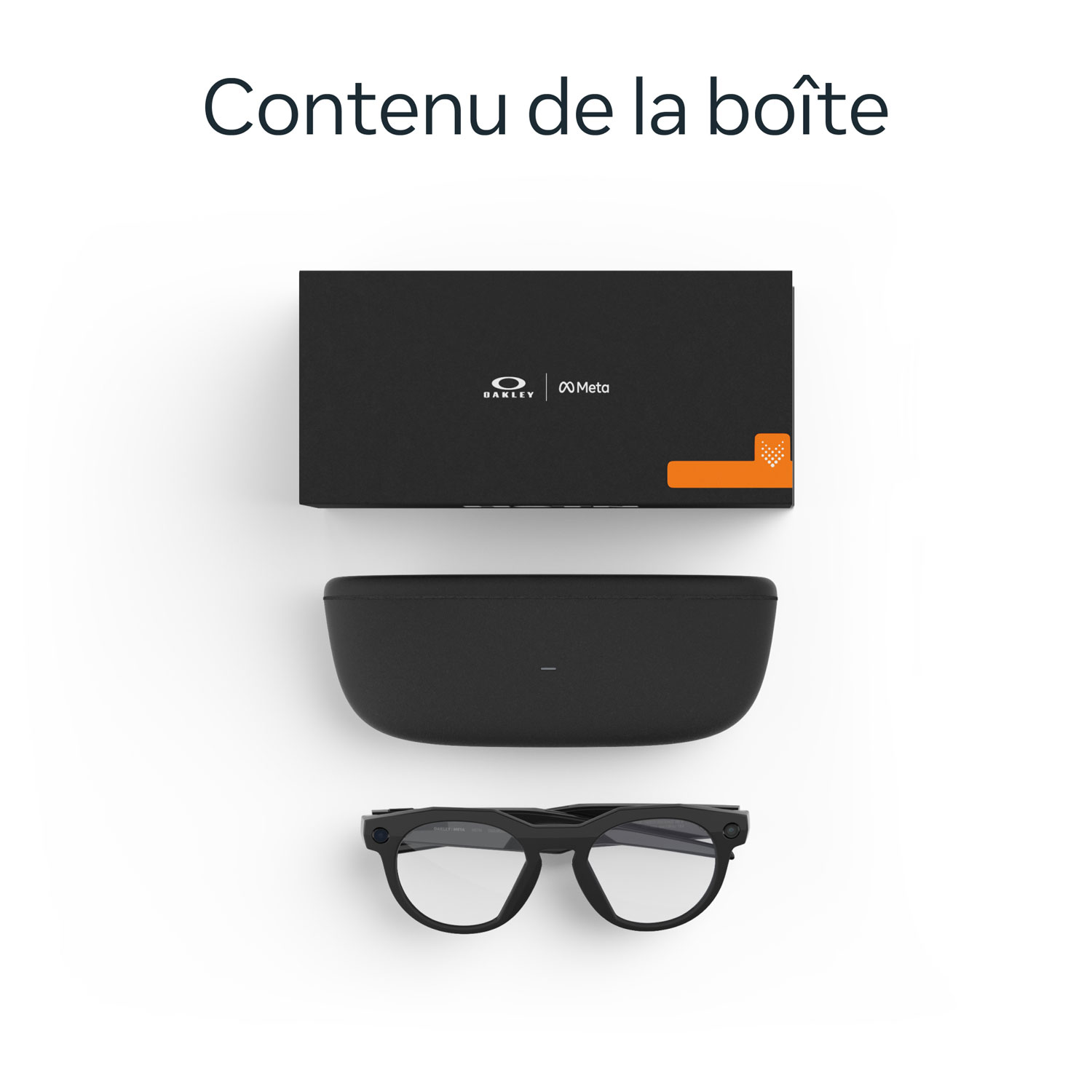 Oakley Meta HSTN Glasses with AI, Photo, Video, Audio & Voice Assistant - Black/Clear