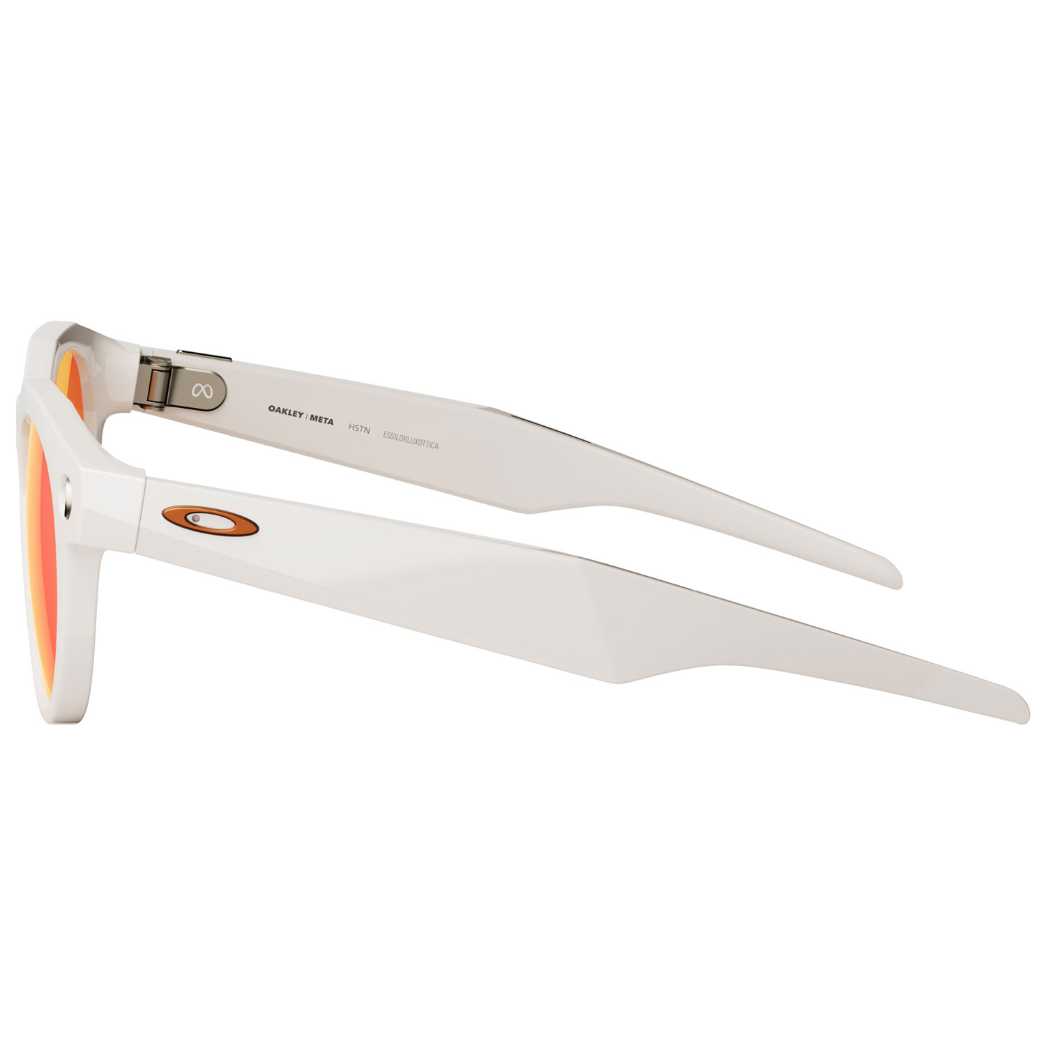 Lunettes intelligentes HSTN Meta d'Oakley avec intelligence artificielle, photo, vidéo, audio et assistant vocal - Gris chaud/Rubis Prizm