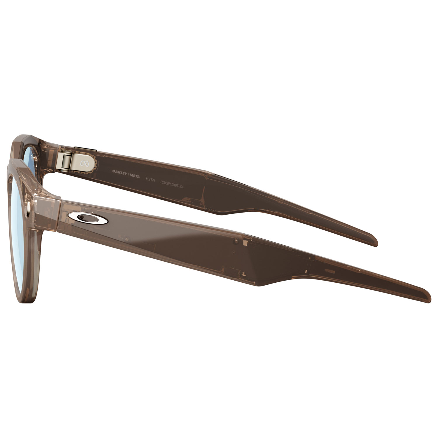 Lunettes intelligentes HSTN Meta d'Oakley avec intelligence artificielle, photo, vidéo, audio et assistant vocal - Brun fumé/Bleu polarisé Prizm