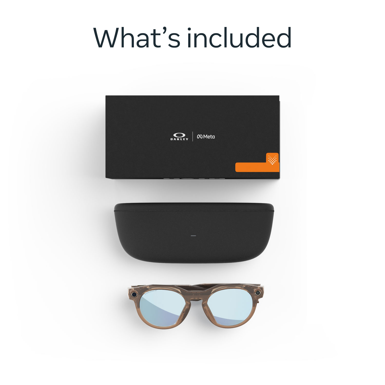 Lunettes intelligentes HSTN Meta d'Oakley avec intelligence artificielle, photo, vidéo, audio et assistant vocal - Brun fumé/Bleu polarisé Prizm