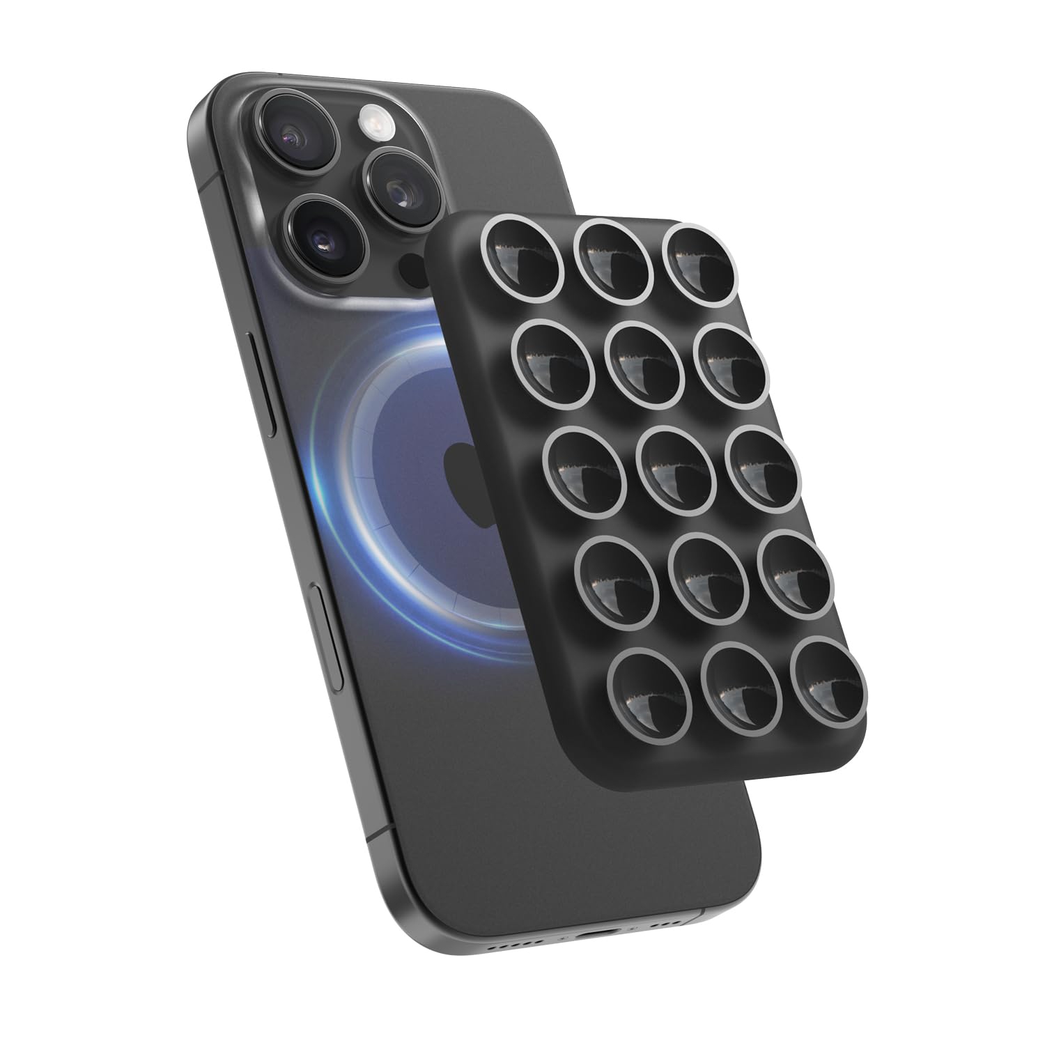 elago Magnetic Suction Cup Phone Mount Compatible with MagSafe Case, Removable Silicone Sticky Grip Holder for iPhone, Hands-Free Selfies/Video for