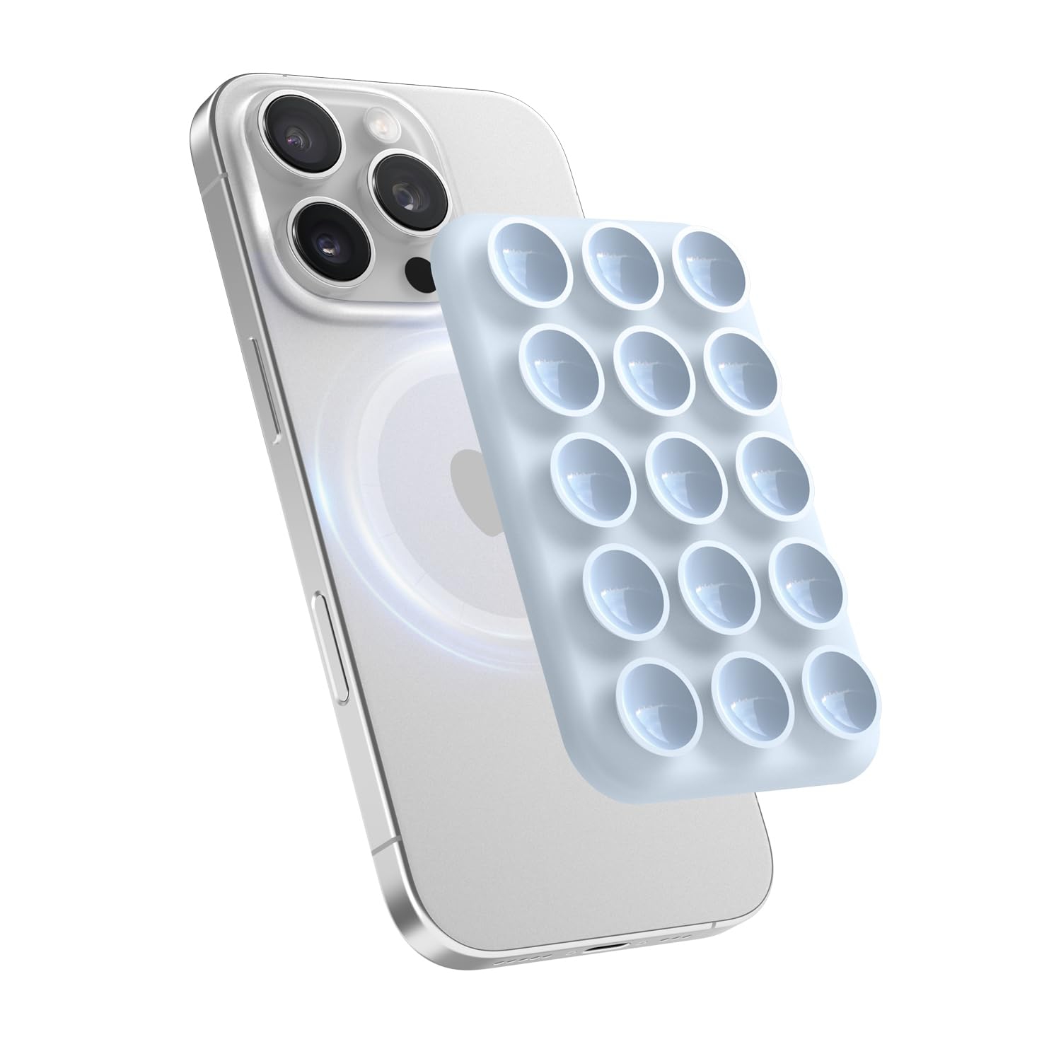 Support de téléphone magnétique à ventouse Elago compatible avec l'étui MagSafe, support adhésif amovible en silicone pour iPhone, égoportraits/vidéo