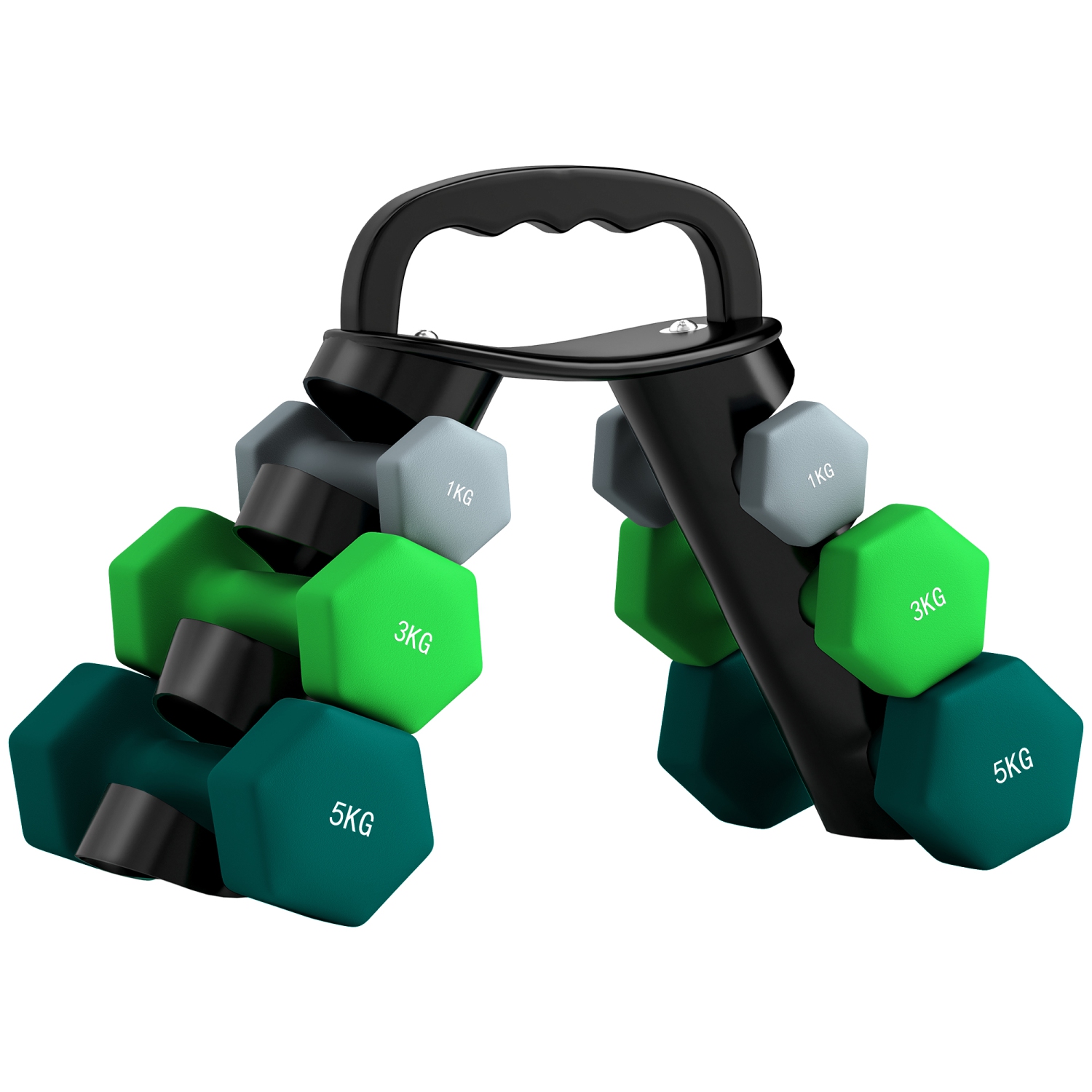 Ensemble d'haltères hexagonaux de 40 LB DE Soozier avec support vertical, haltères réglables, poids pour les mains pour l'entraînement musculaire à