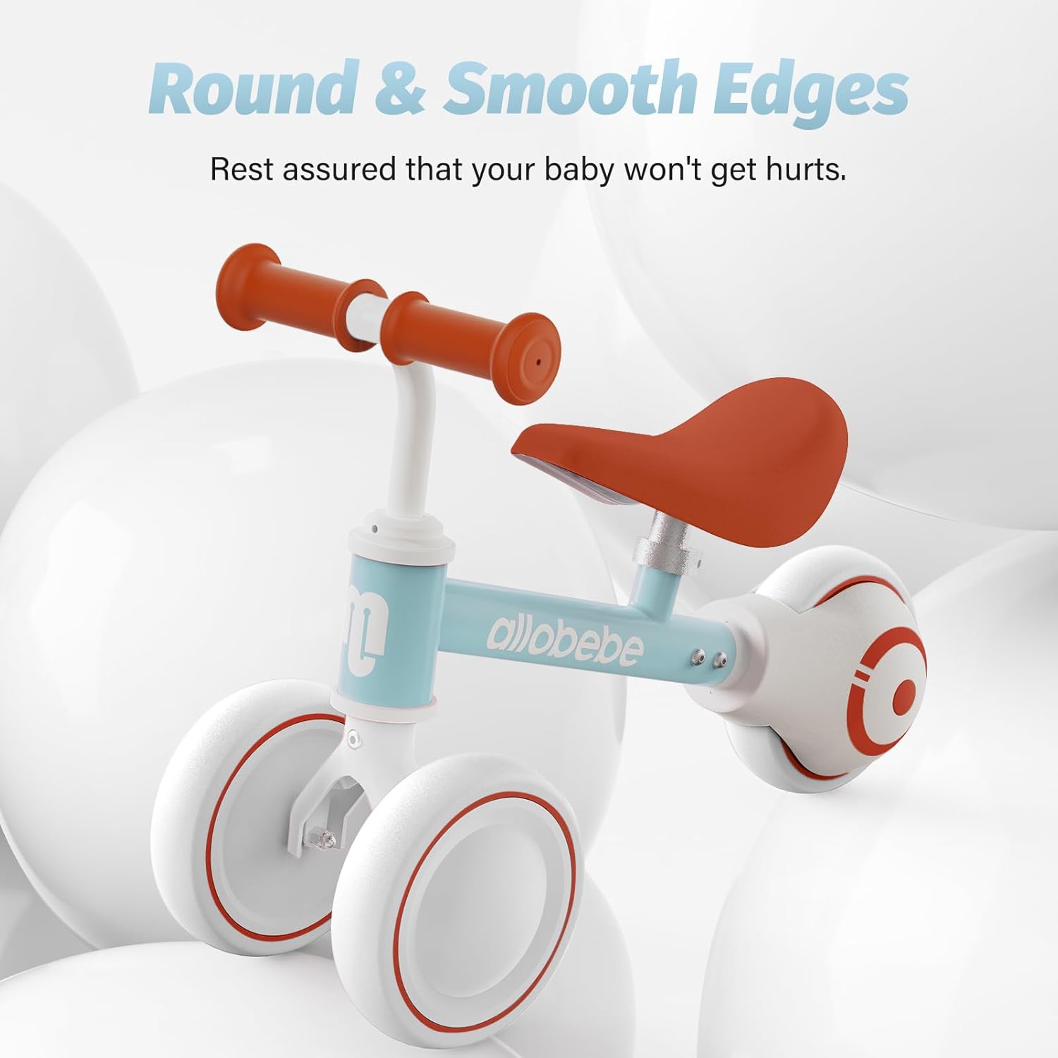 Baby Balance Bike, Cute Toddler Bikes 12-36 Months Gifts for 1 Year Old Girl Bike to Train Baby from Standing to Running with Adjustable Seat Silent,