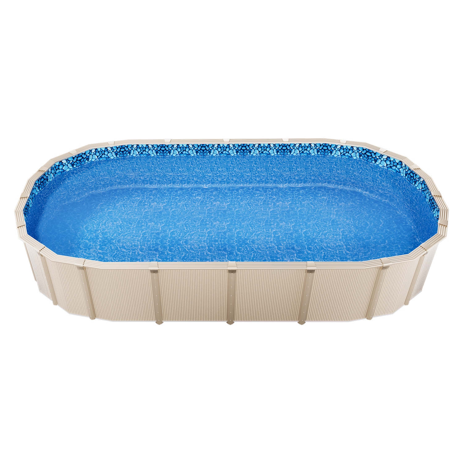 Doublure de piscine ovale de 18 pi x 33 pi VEVOR pour piscines hors terre Unibead, calibre standard, hauteur de mur 52&nbsp;po