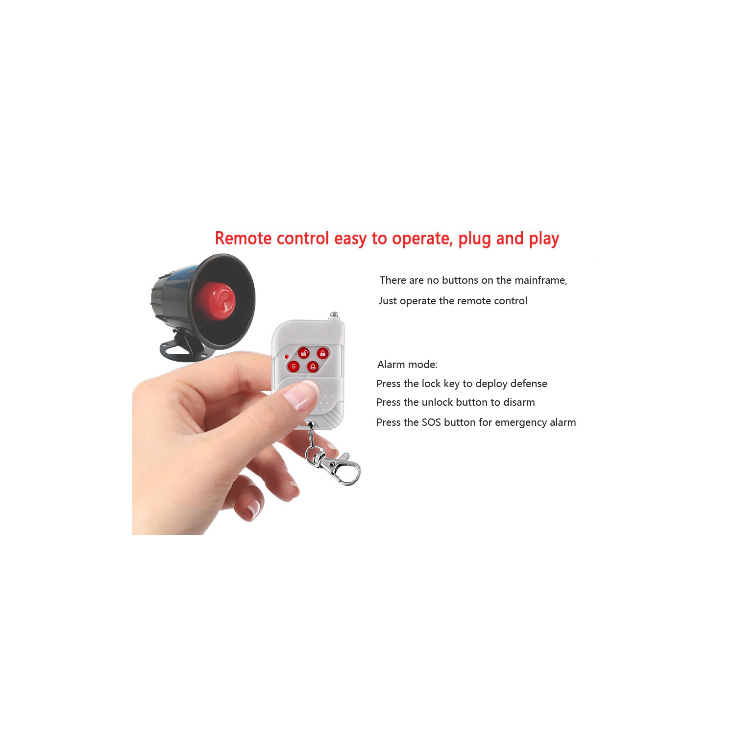 Magasinez la trousse de système d'alarme de porte Alarme de porte Sirène Capteurs de porte/fenêtre Télécommandes Alarme antivol pour Home Office,