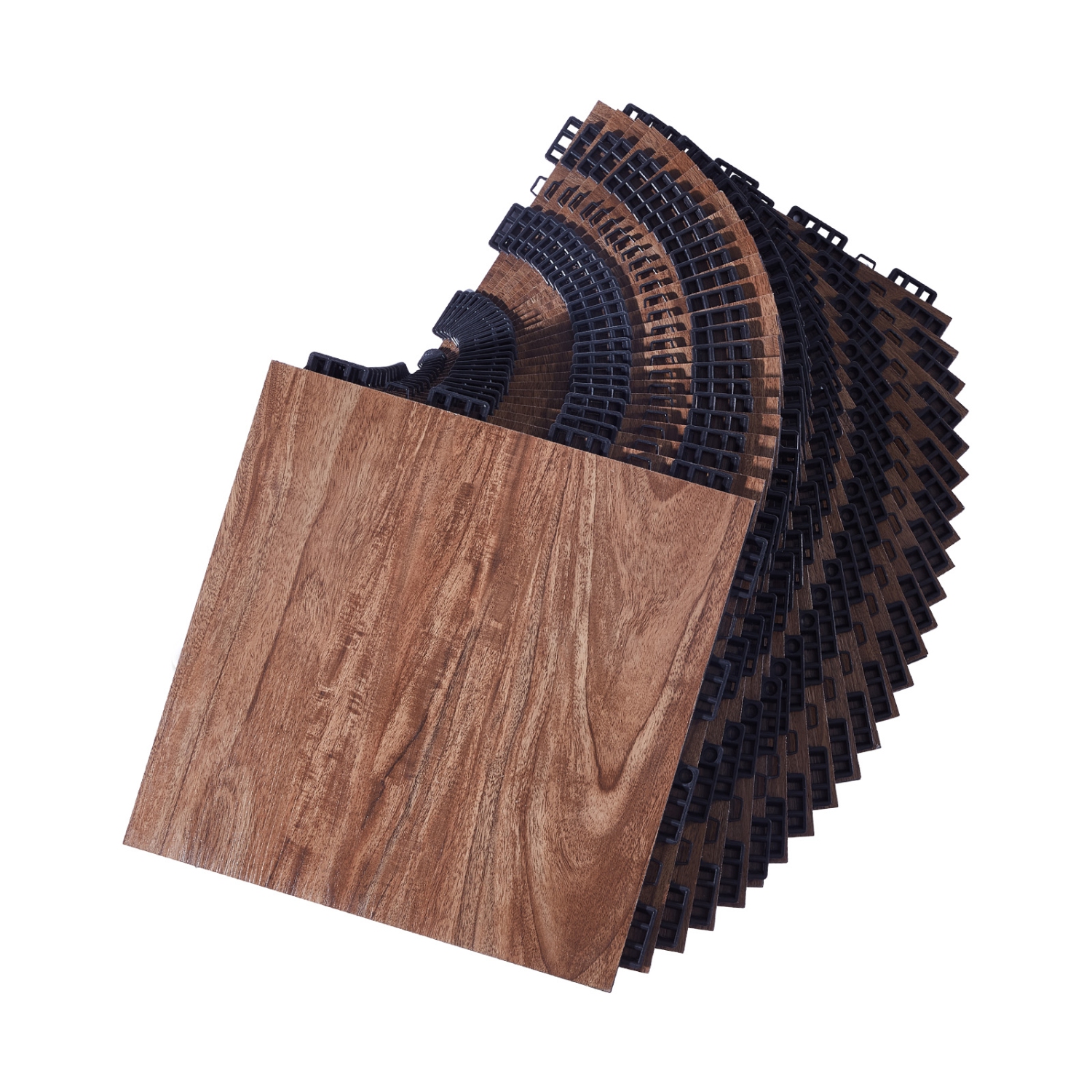 VEVOR 12.4 x 12.4 in 52 Piece Dance Floor Tiles, Interlocking Dance Flooring, Portable Dance Practice Floor with Cushioned Base