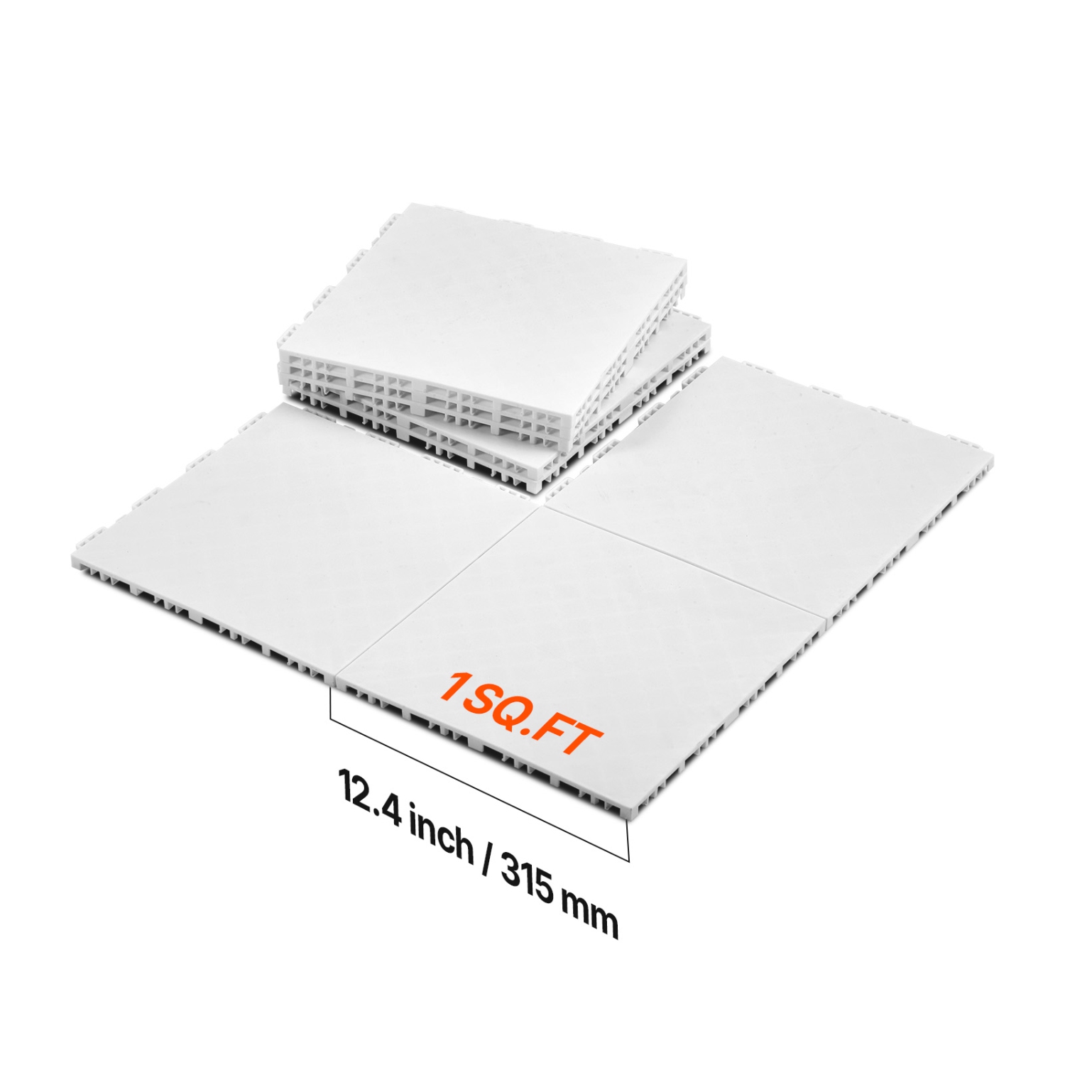 VEVOR 12 x 12 in 8 Pcs Dryland Tiles for Hockey Floor Mat, Interlocking Versatile Training Surface, Dance Floor Tiles, Hockey Training Equipment