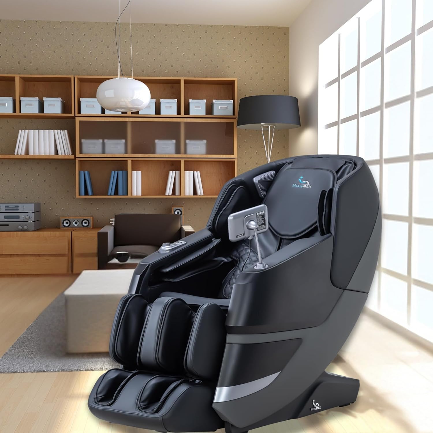 Boîte ouverte - Fauteuil de massage intelligent pour tout le corps 4D MT339 de MassaMAX avec 15 programmes automatiques