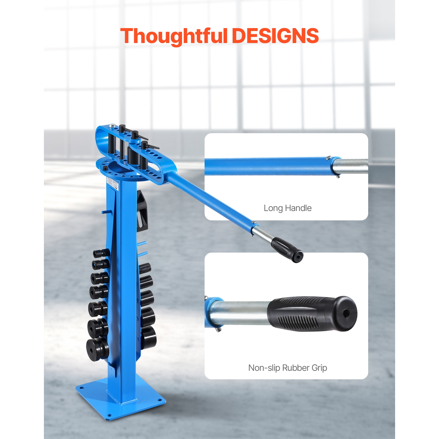 VEVOR 200° Manual Pipe Bender, Pipe Tube Bender with 14 Bending Dies, Heavy-Duty Tube Bending Tool for Copper Aluminum Iron Pipes,for HVAC Air