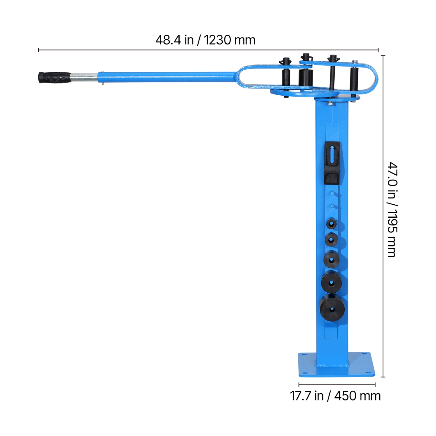 VEVOR 200° Manual Pipe Bender, Pipe Tube Bender with 14 Bending Dies, Heavy-Duty Tube Bending Tool for Copper Aluminum Iron Pipes,for HVAC Air