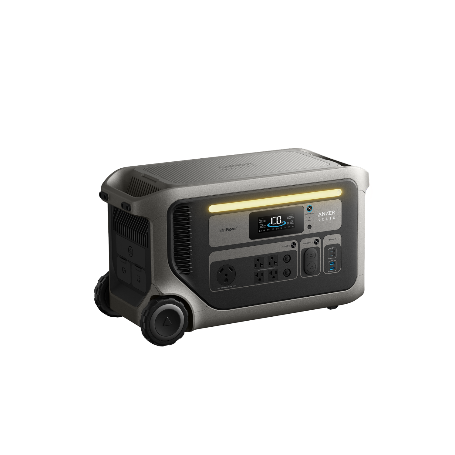 Anker SOLIX F3000 Portable Power Station 3,072Wh/3,600W Essential Home Backup - Black