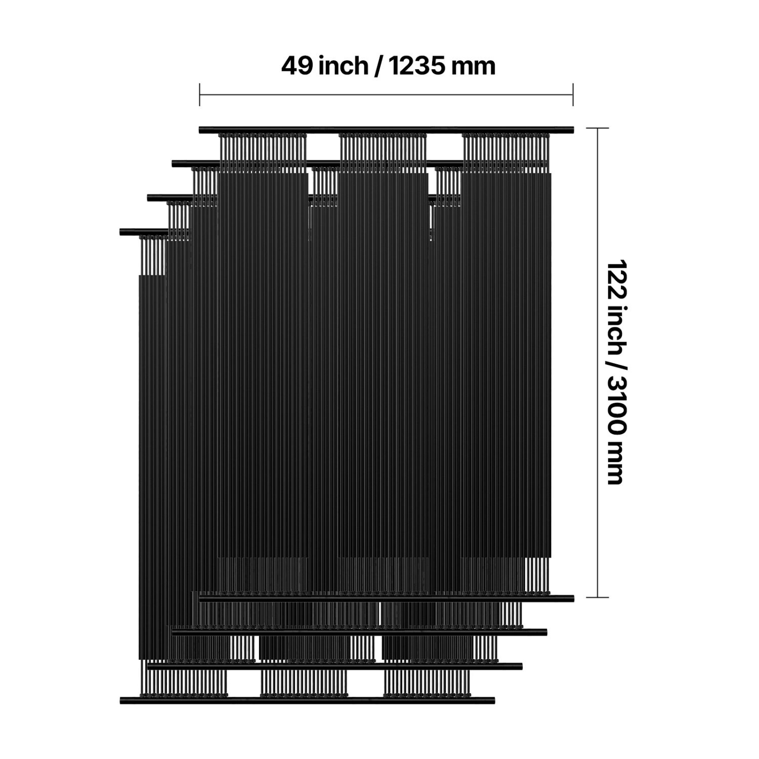VEVOR 4 x 10 ft Solar Pool Heater, HDPE Solar Pool Panel( 4 Pcs) - Durable & Weather-Proof, with Complete Accessories, Universal Solar Pool