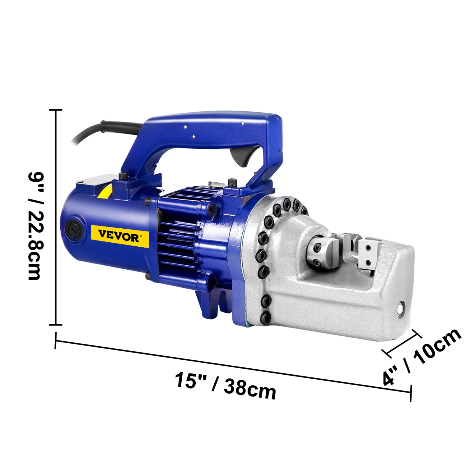 VEVOR 1350W Electric Rebar Cutter RC-22 Rebar Cutter Portable Rebar Cutter 7/8" 7 Grade 60 Rebar Hydraulic Rebar Cutter High Cutting Speed 3.5-4.5
