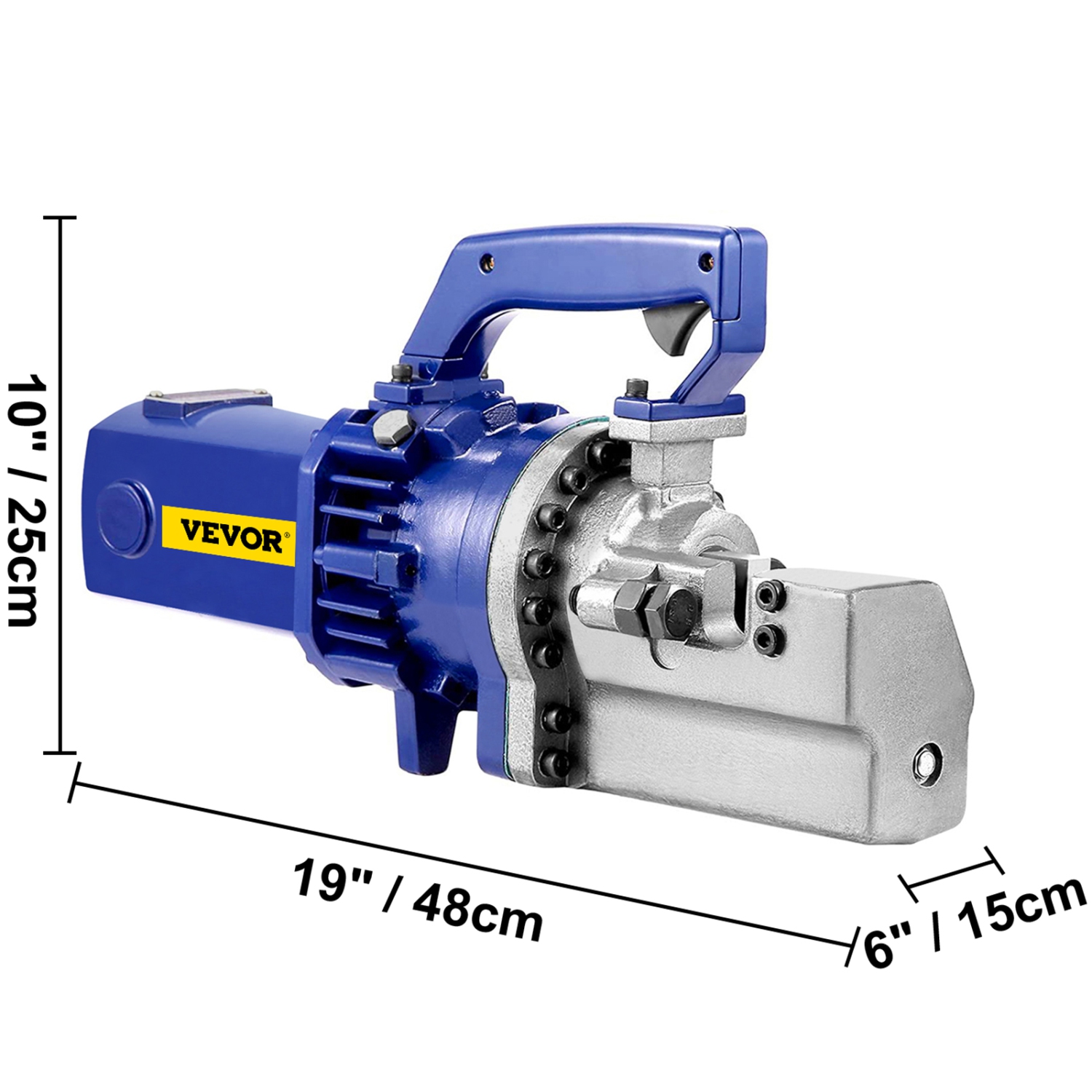 VEVOR 1.7 KW 110 V Electric Rebar Cutter, Electric Hydraulic Rebar Cutter with Adjustable Alloy Steel Blade, Cut 1 in Rebar within 5 secs