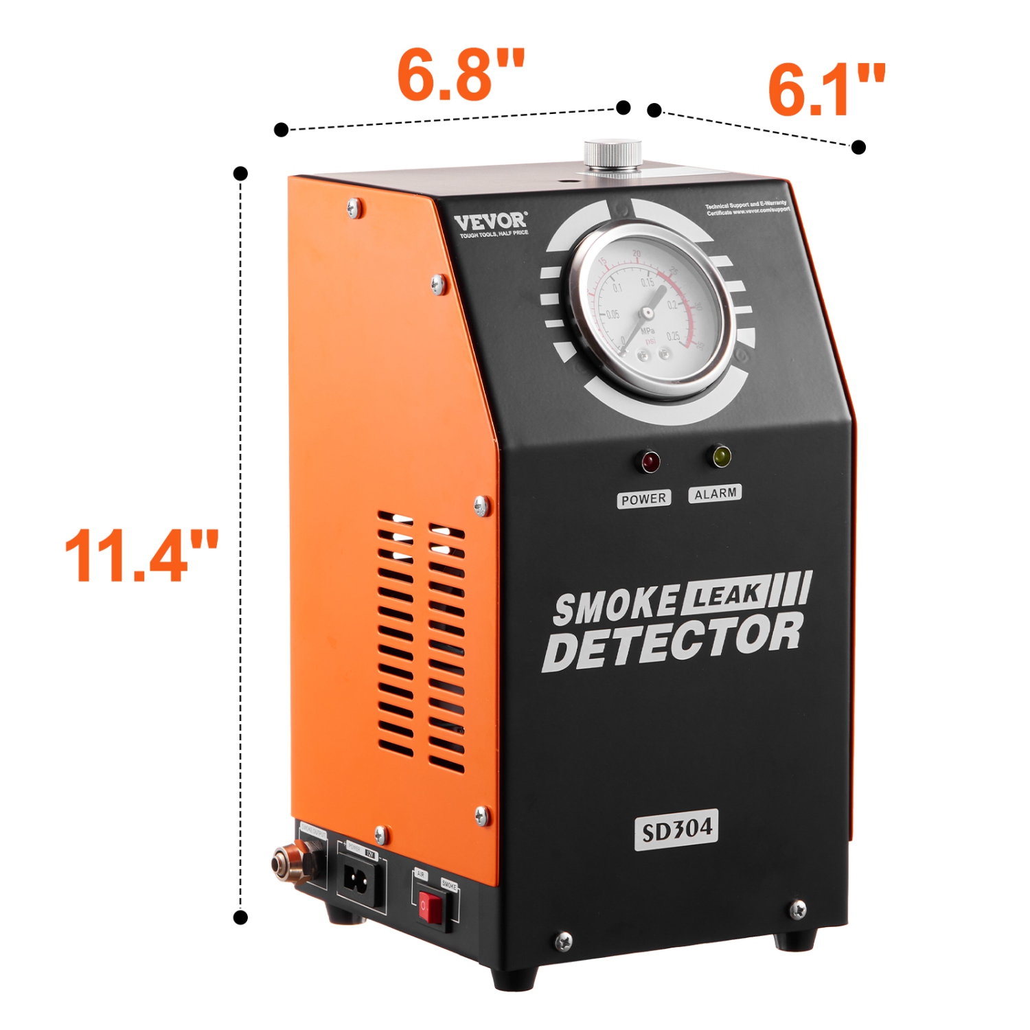 VEVOR Automotive Smoke Machine Leak Detector, EVAP Smoke Machine Leak Tester with Built-in Air Pump and Pressure Gauge,Dual-Mode Vacuum Pipe Fuel