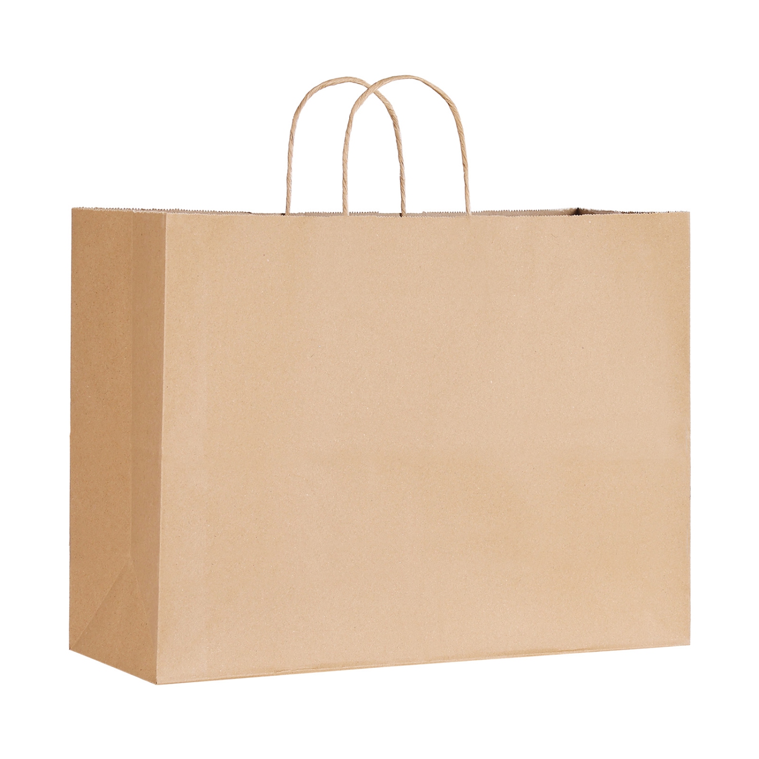 VEVOR 16 x 6 x 12 in Kraft Paper Bags with Handles, 50Pcs, Large Paper Grocery Bags, Reusable & Recycled Brown Take-Out Sacks, Plain Party Bag Bulk